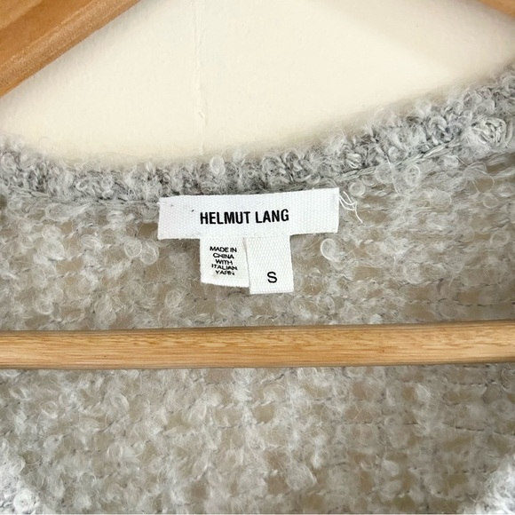 Helmut Lang Plaited Boucle Sweater in Putty Gray sz S - Picture 4 of 6